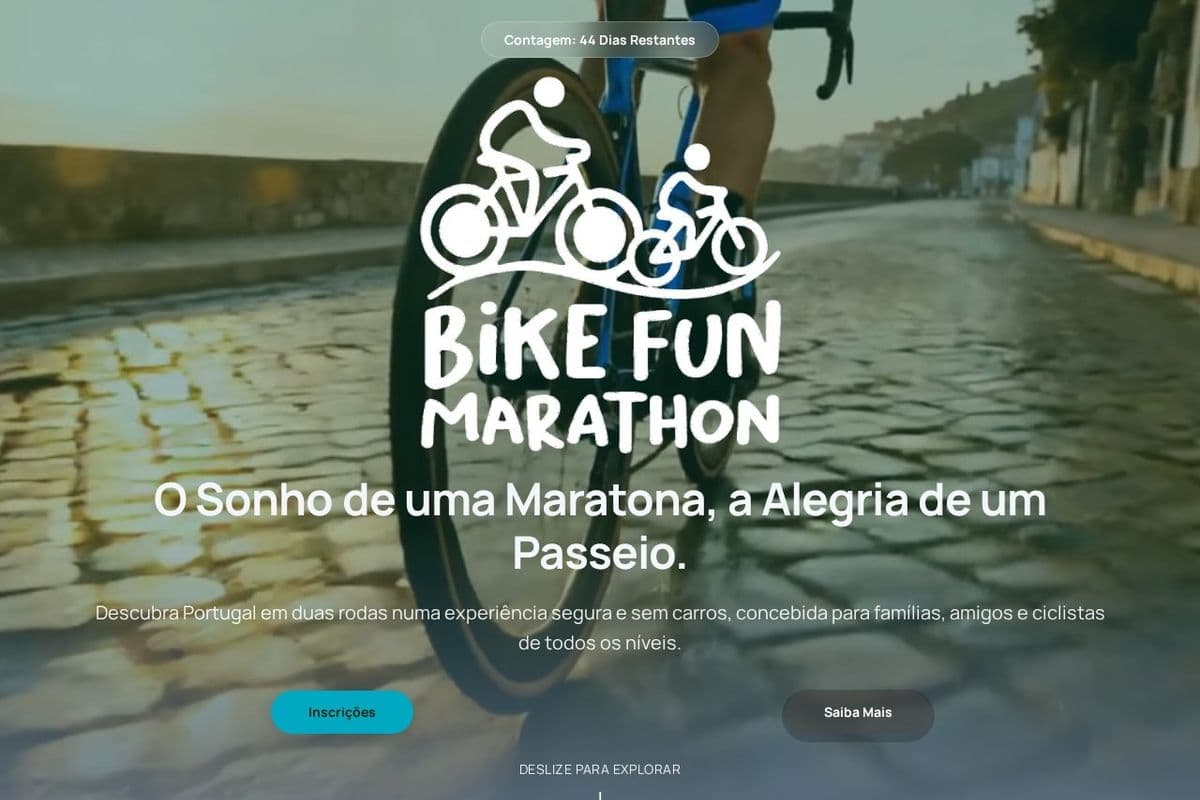 Home page of the project Bike Fun Marathon
